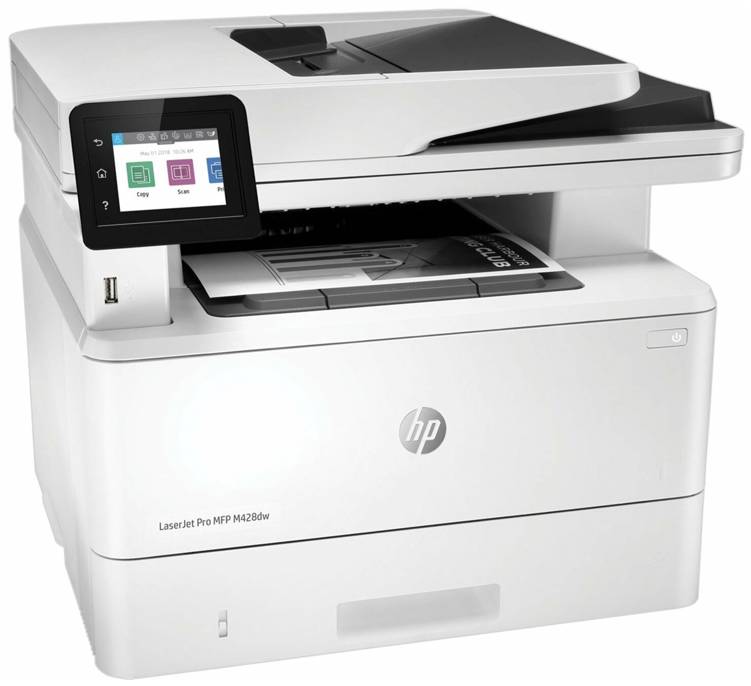 МФУ лазерное HP LaserJet Pro M428dw «3 в 1», А4 38 стр/ мин, 80000 стр/ мес, дуплекс, АПД, Wi-Fi, сетевая карта