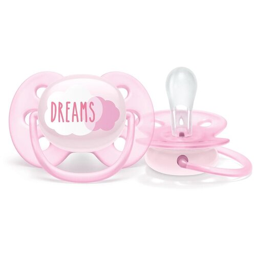 Philips Avent Пустышка ultra soft DREAMS для девочки 0-6 мес 1 шт в комплекте с футляром для хранения и стерилизации