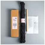 Панно «Полумесяц», набор для плетения макраме, серое 32 х 5,2 х 8,2 см Арт Узор Китай - изображение