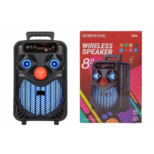Портативная колонка Borofone DR06 с микрофоном черный 400700₽