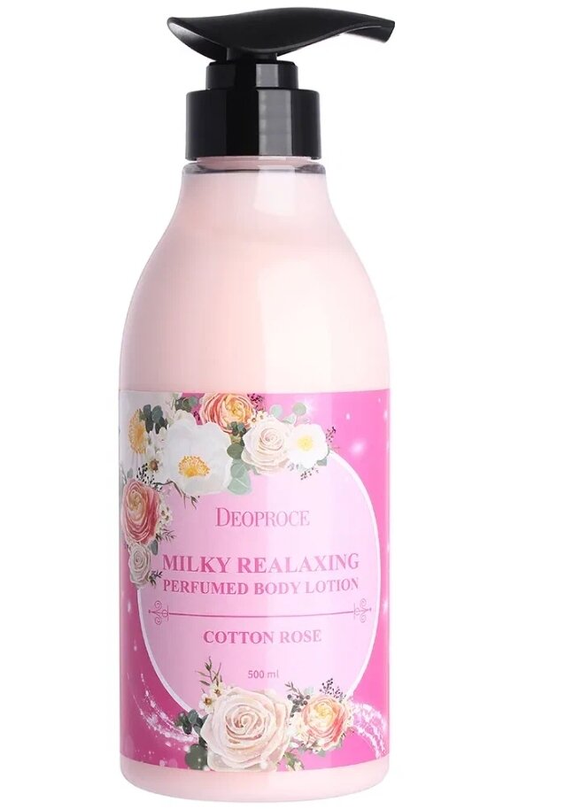 Лосьон для тела Deoproce Milky Relaxing Perfumed Body Lotion Cotton Rose (500 мл)