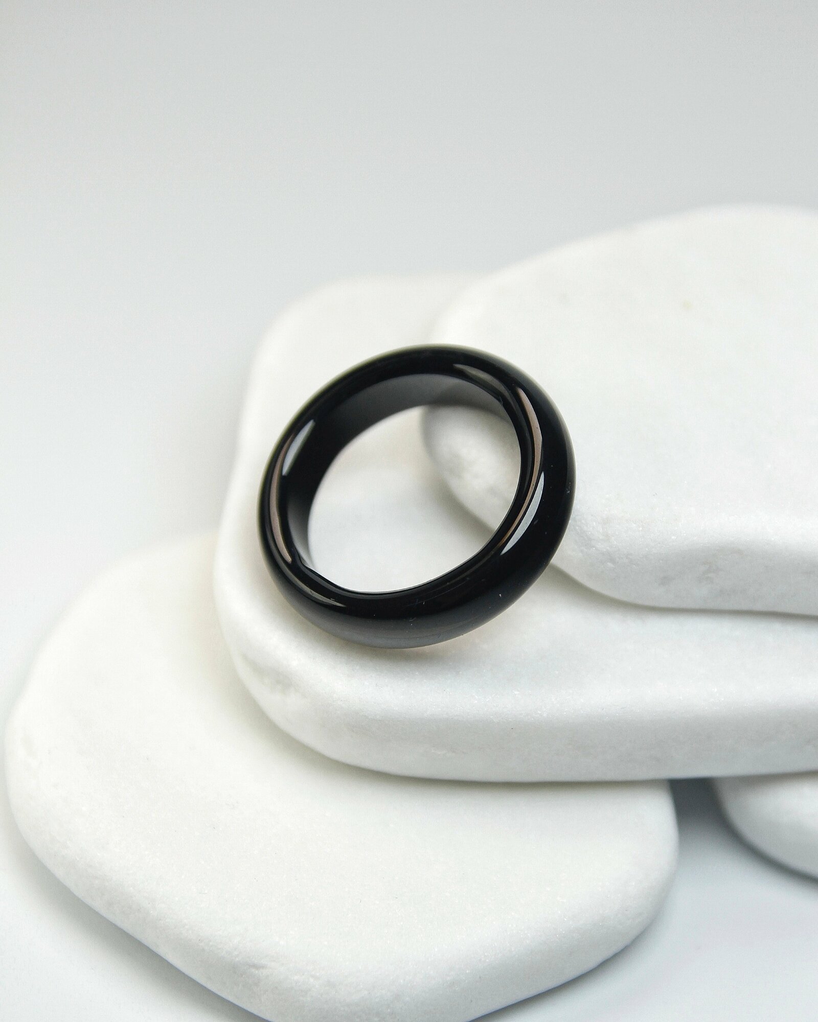 Кольцо-кулон Grow Up Кольцо из натурального камня Черный агат, для душевного равновесия, размер 16-17, агат