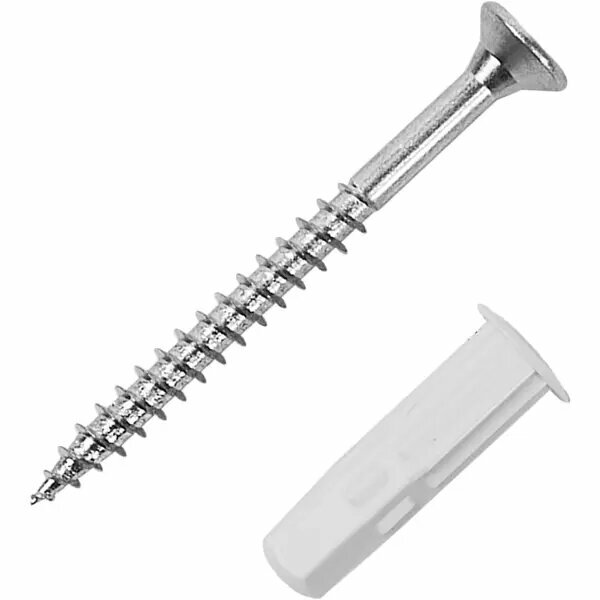 фото Дюбель универсальный с шурупом Европартнер, 4.5x50 мм, нейлон, сталь, 25 шт.