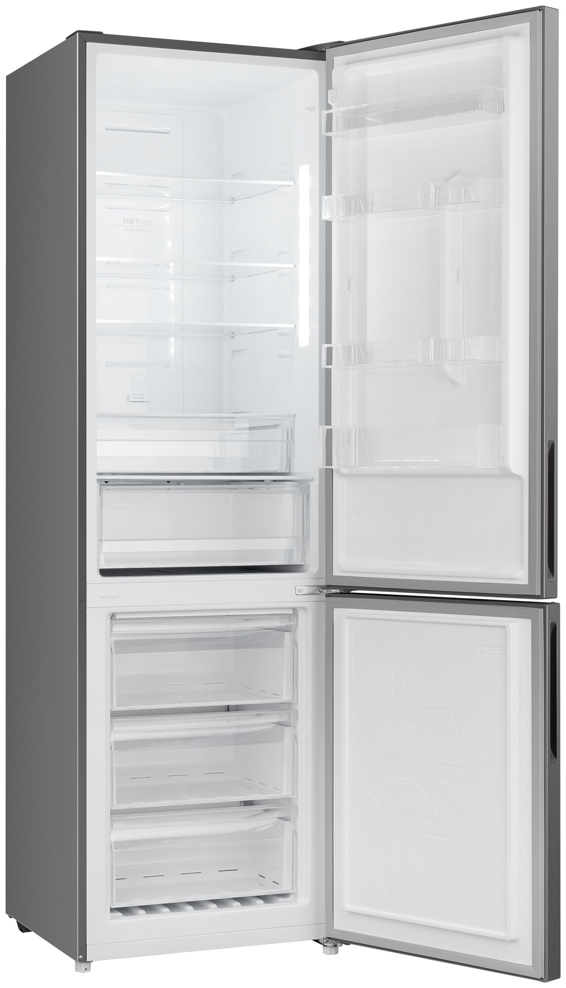 Отдельностоящий холодильник с инвертором Weissgauff WRK 2000 DX Full NoFrost Inverter серебристый - фотография № 6