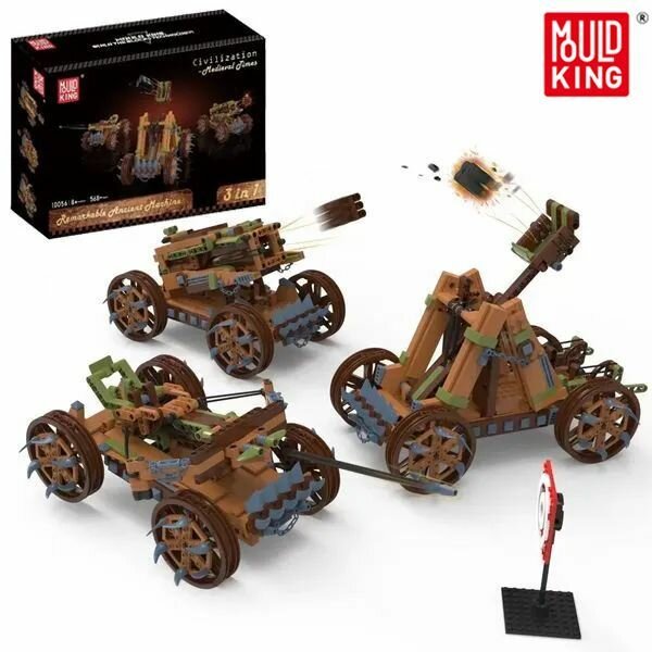 фото Конструктор Mould King 10056 Метатель камней, 3 в 1 замечательная древняя машина, 568 деталей, Детские развивающие игрушки