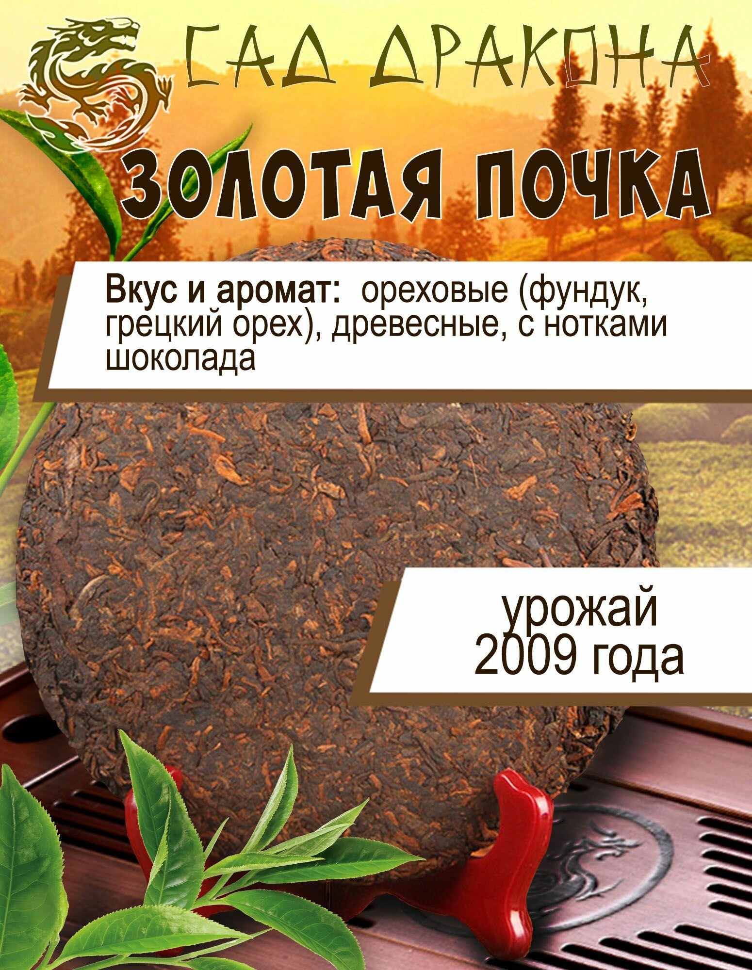 Шу Пуэр "Золотая почка", 100гр, 2009г - фотография № 2