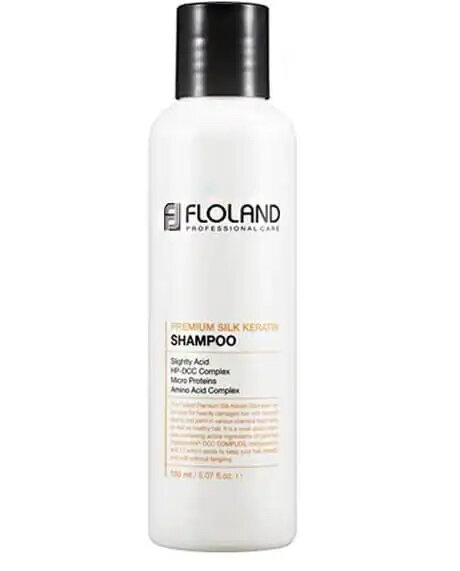 Floland Шампунь восстанавливающий с кератином "Premium Silk Keratin Shampoo", 150мл