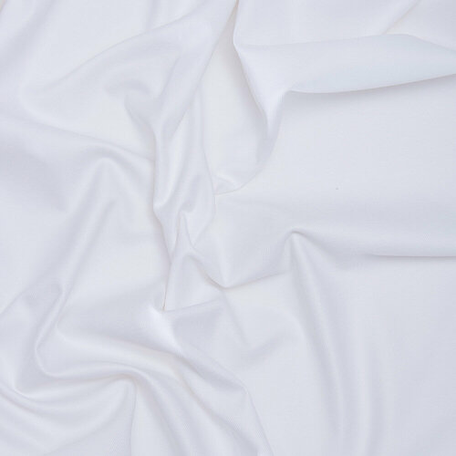 Ткань костюмная белая рубчик (2784)