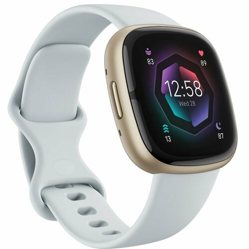 Умные часы FitBit Sense 2 Blue MistSoft Gold FB521GLBM 3059000₽