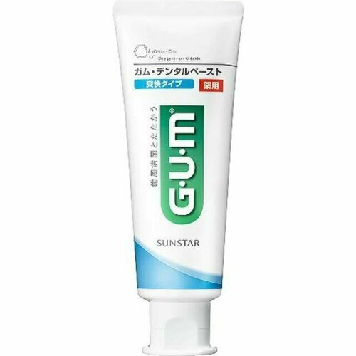SUNSTAR GUM Dental Paste Refreshing Type Японская зубная паста для защиты зубов и десен (со освежающим вкусом мяты), 120 гр.