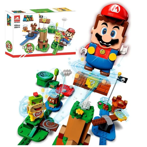 фото Конструктор super mario супер марио полоса препятствий, набор 479 деталей toys