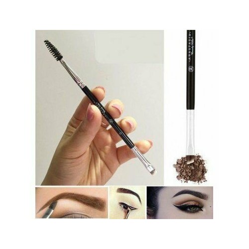 Кисть для макияжа 2-х сторонняя Anastasia Beverly Hills Brow Brush-Duo Eyeliner двухсторонняя скошенная кисть для бровей ermine 27 1 шт