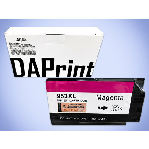 Картридж струйный DAPrint F6U17AE (953XL) для принтера HP, пурпурный (Magenta) струйный картридж f6u17ae 953xl magenta для принтера hp officejet pro 7720 7730 7740