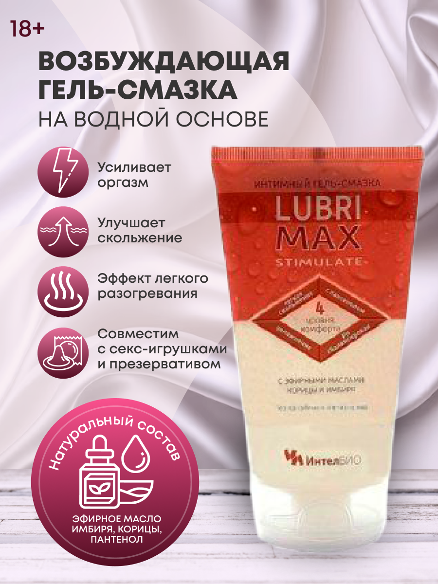 Гель-смазка LUBRIMAX (ЛЮБРИМАКС) Stimulate интимный 150 мл ООО КоролевФарм - фото №7