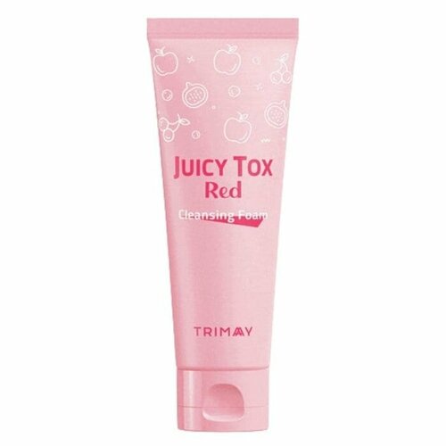 Очищающая пенка для выравнивания тона и сияния кожи Trimay Juicy Tox Red Cleansing Foam