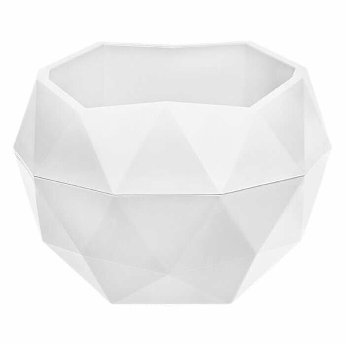 фото Кашпо пласт 2,5 л d=218 мм 'Топаз' белый (ВМС)