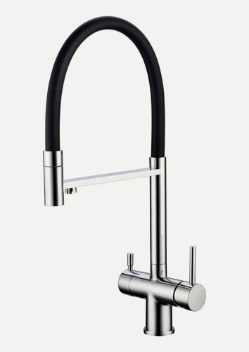 Изображение товара Смеситель Grocenberg GB4099 для кухни, хром, латунный корпус, гибкий излив