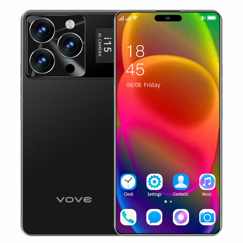 Смартфон VOVE i15 pro max 16/512 ГБ RU, 2 SIM-карты nano, черный