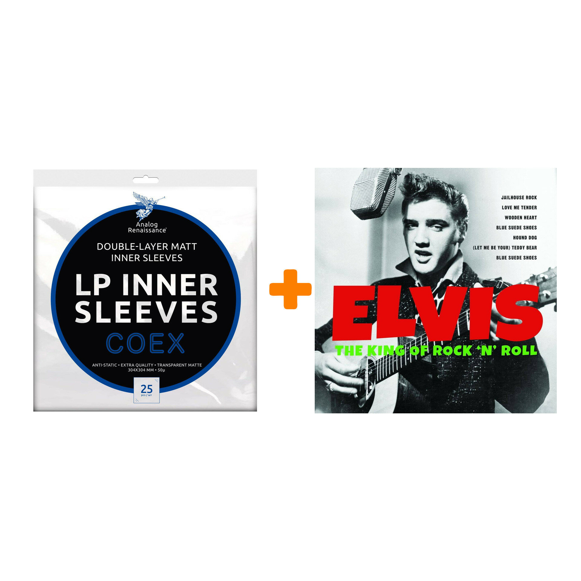 PRESLEY ELVIS The King Of Rock `N` Roll 2LP + Конверты внутренние COEX для грампластинок 12" 25шт Набор