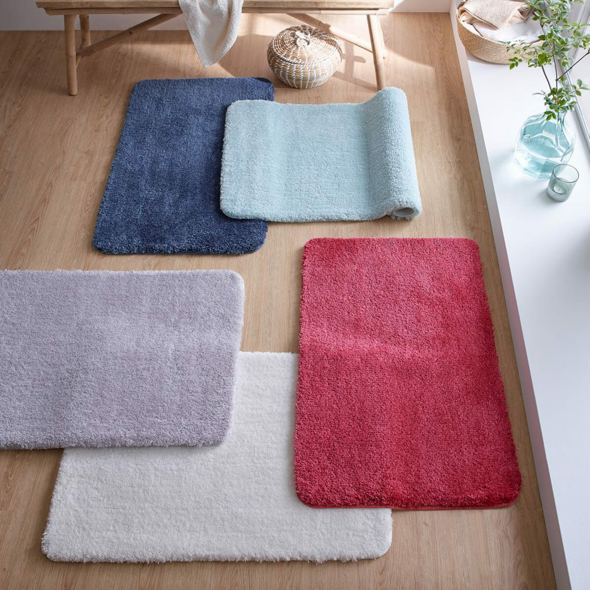 Коврик для ванной комнаты Kleine Wolke Meadow 60x90см, серебристо-серый - фото №6