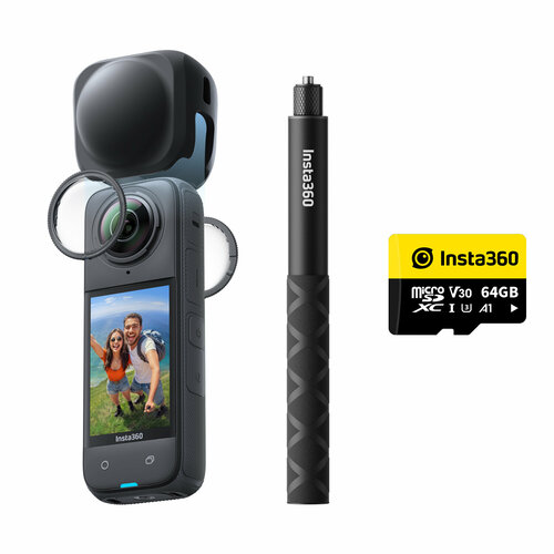 Экшн-камера Insta360 X4 Get-Set Bundle съемка 360 8K 48МП электронная стабилизация 57990₽