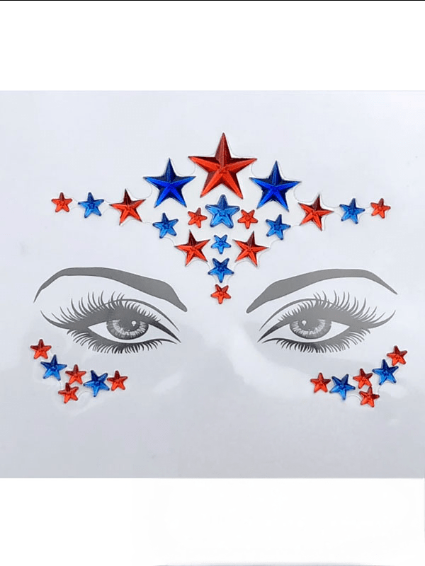 Кристаллы для лица "Богиня" (Цв: Красный-Синий )