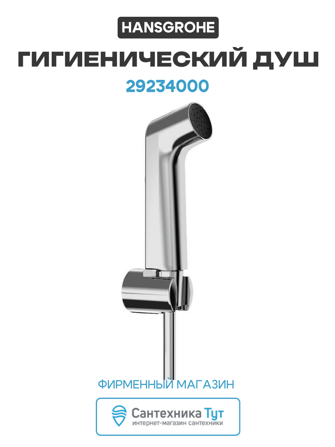 Гигиенический душ Hansgrohe 29234000 Хром современный стиль