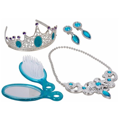Набор украшений для девочки с короной и сережками / Набор принцессы модницы с зеркалом