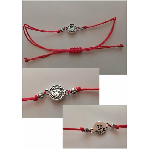 Браслет- оберег Красная нить, зодиак Рак, d = 6 см