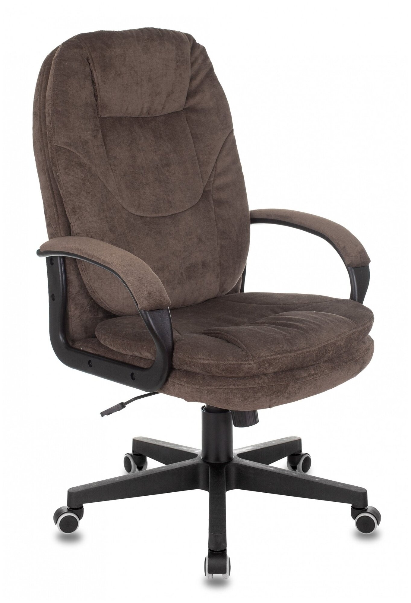 Кресло руководителя Бюрократ CH-868N Fabric коричневый Light-10 крестовина пластик - фотография № 2
