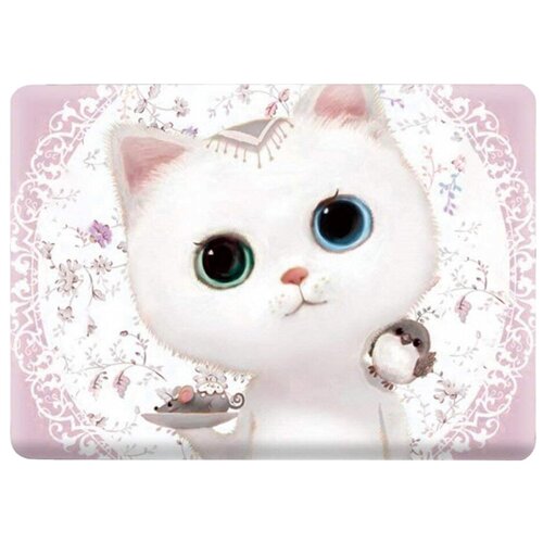 фото Чехол-накладка i-blason macbook pro 15 a1707 cute kitten pink белый/розовый