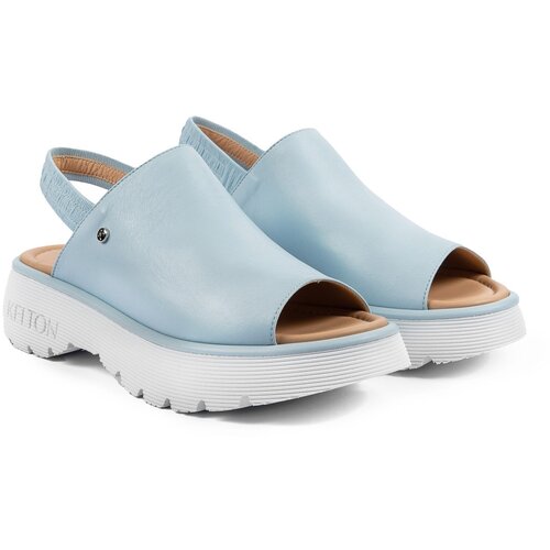 фото Босоножки kelton, натуральная кожа, размер 36, голубой