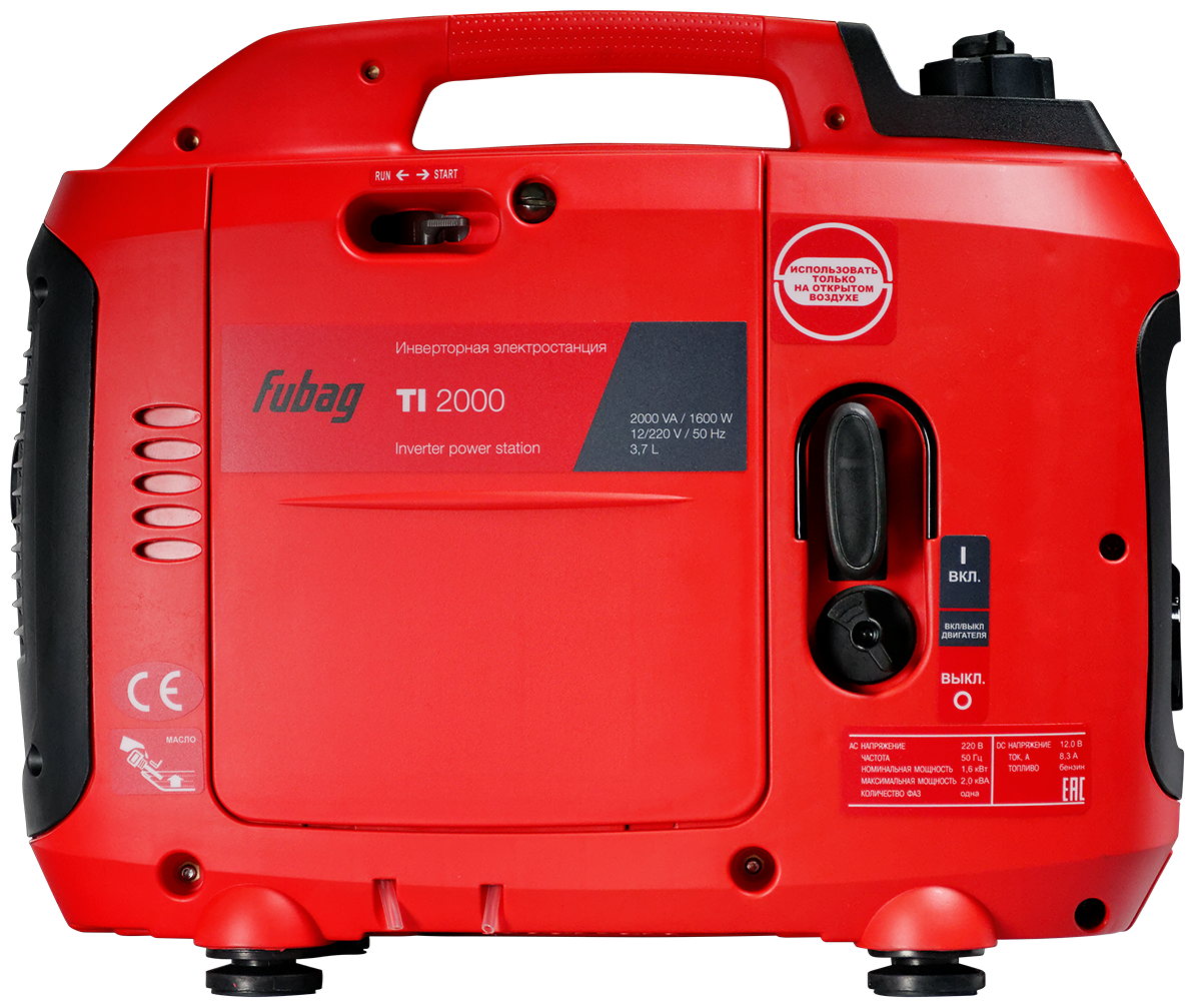 Характеристики модели Бензиновый генератор Fubag TI 2000 (68219), (2000 .