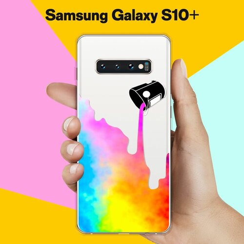 Силиконовый чехол на Samsung Galaxy S10+ Краски / для Самсунг Галакси С10 Плюс