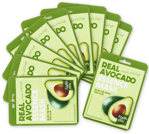 FarmStay Маска тканевая для лица с экстрактом авокадо - Real avocado essence mask 10 шт