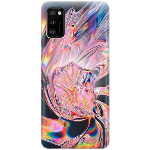 фото Ультратонкий силиконовый чехол-накладка для samsung galaxy a41 с принтом "стеклянная абстракция" gosso