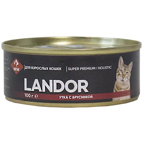 Корм консервированный для кошек LАNDOR утка с брусникой 100 г