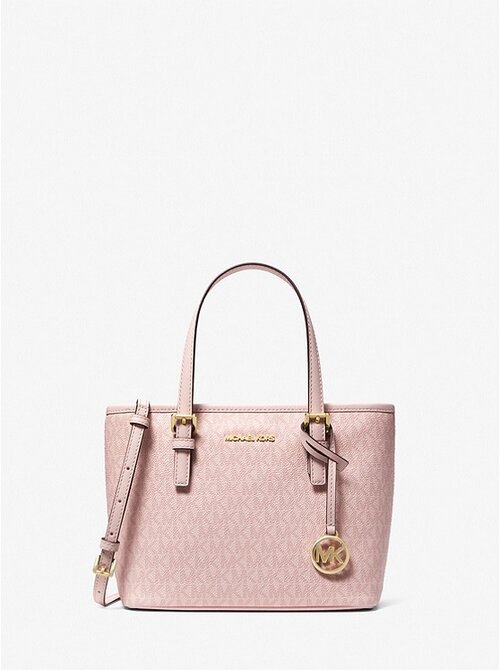 Сумка тоут MICHAEL KORS, фактура зернистая, розовый