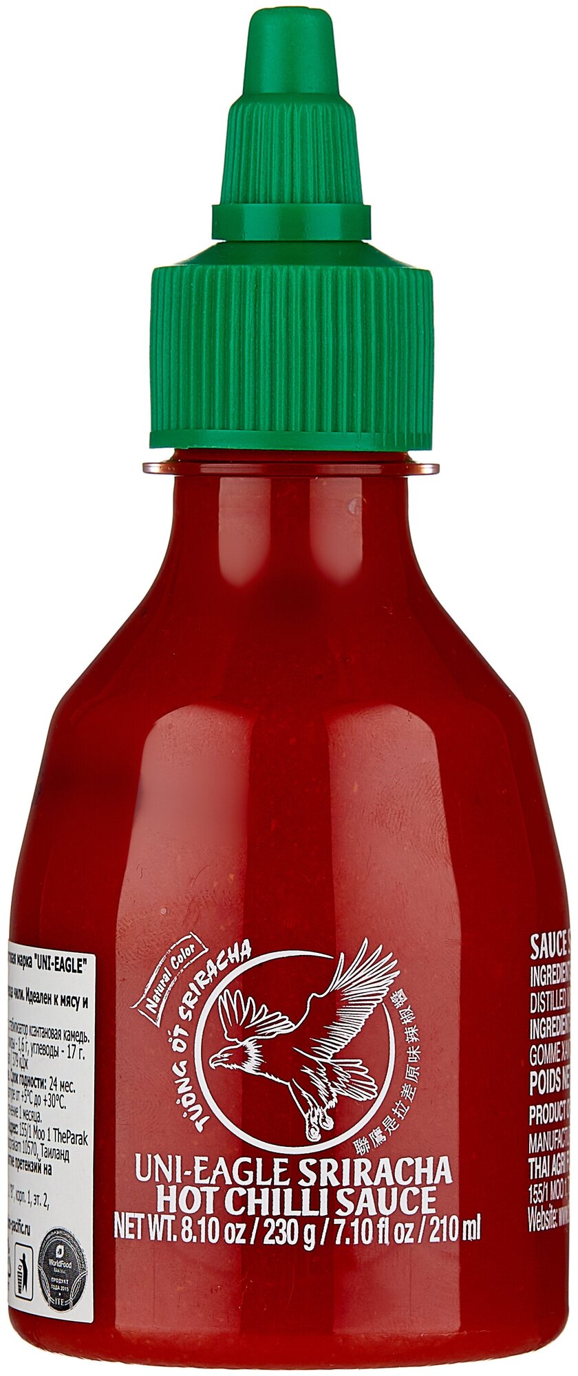 Uni-Eagle cоус "Шрирача/Shriracha Hot Chilli Sauce" (0,230кг/210мл) пласт. бут. (Тайланд)