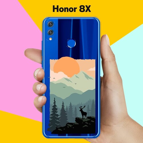 силиконовый чехол горы и озеро на honor 8x Силиконовый чехол Горы и лес на Honor 8X