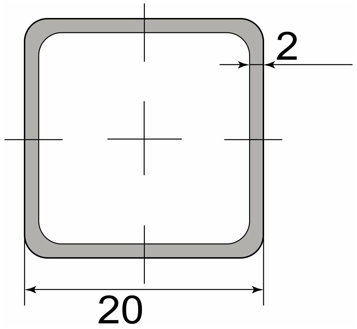 Труба профильная стальная 20х20х2 (дл.1м) - фотография № 3