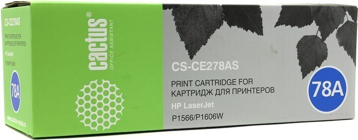 Картридж Cactus CS-CE278AS, черный, 2100 страниц, совместимый для LaserJet Pro P1566 / P1606dn / M1536dnf