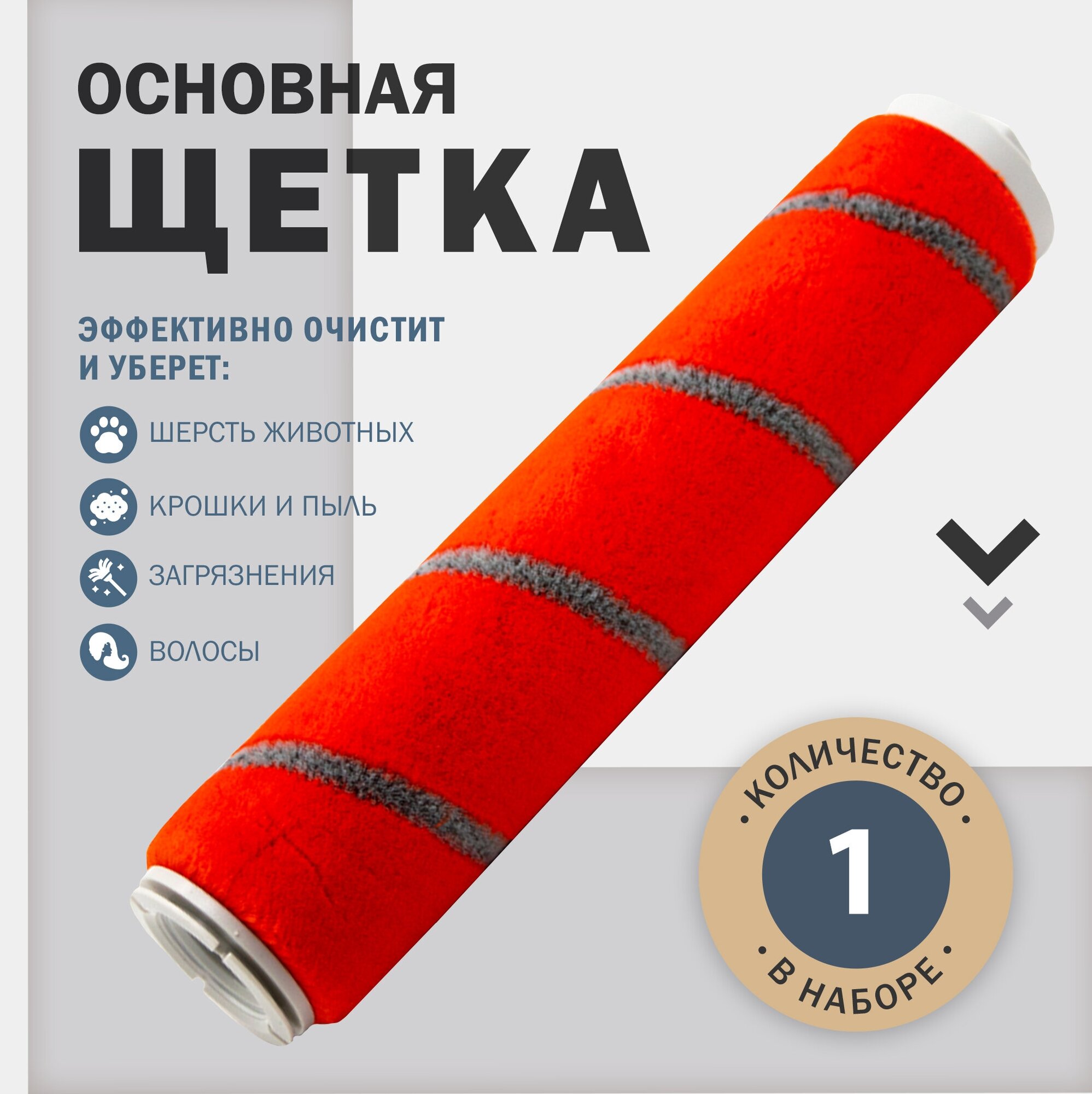 фото Щётка-валик вертикального пылесоса, комплектующие для Xiaomi Roidmi F8 Wireless Vacuum Cleaner