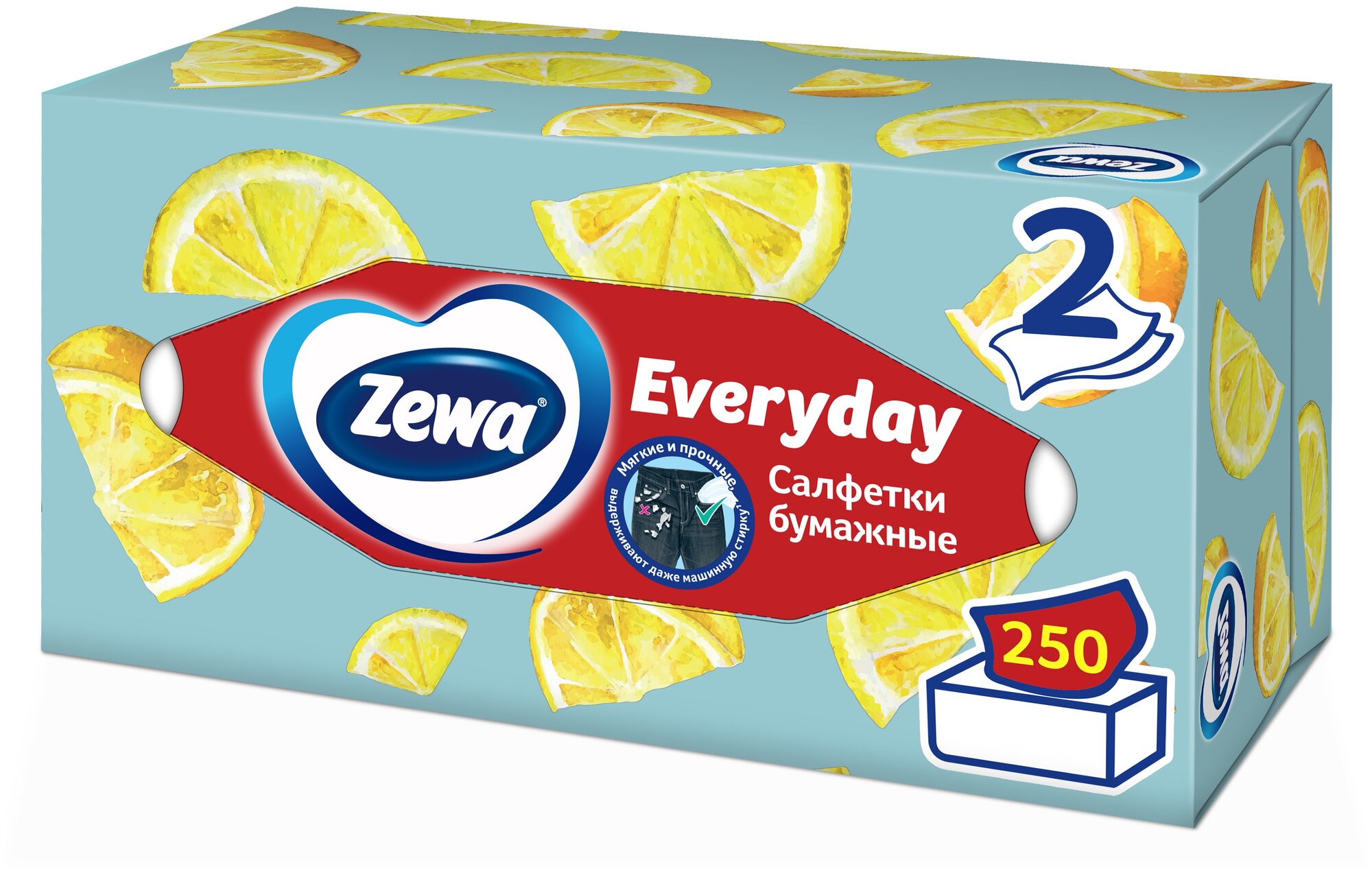 Салфетки бумажные в коробке Zewa Everyday, 2 слоя, 250 шт. - фотография № 4