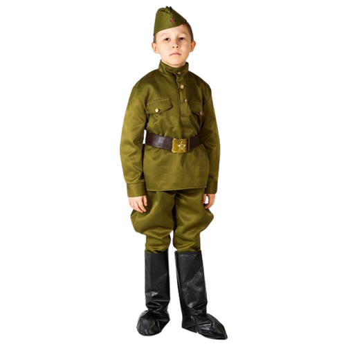 фото Костюм бока солдат в галифе люкс, зеленый, размер 104-116