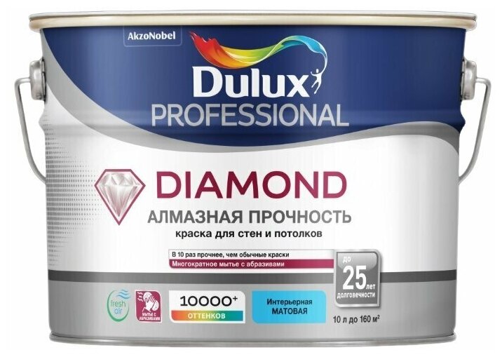 фото Краска акриловая Dulux Diamond Алмазная прочность