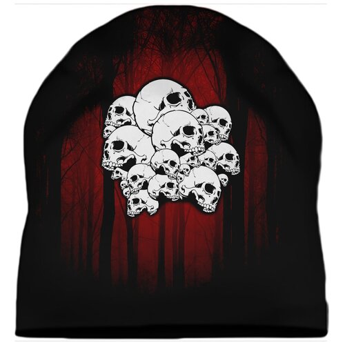 фото Шапка мужская skulls and forest drabs