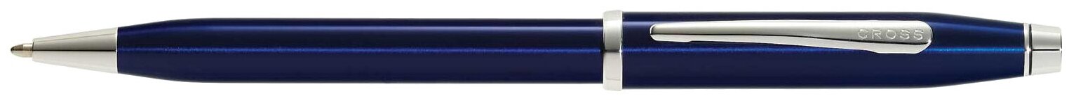 Шариковая ручка Cross Century II Translucent Blue Lacquer Rhodium Plated (AT0082WG-103)