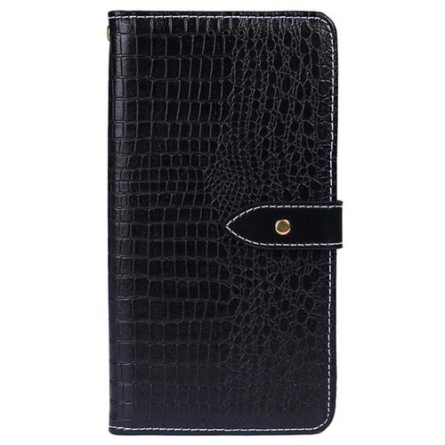 фото Чехол-книжка mypads для lenovo a1000/ a2800 /a2800d 4.0 с фактурной прошивкой рельефа кожи крокодила с застежкой и визитницей черный