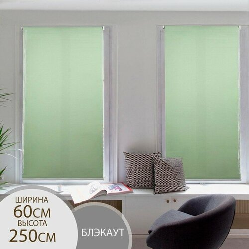 Штора рулонная Нюд блэкаут 60250 см цвет зелёный 1527₽